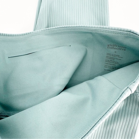 Girlfriend Collective Ribbed High Rise Compressive Legging in Mist - Picture 2 of 7